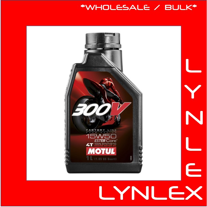 *WHOLESALE / BULK* Motul 300V FACTORY LINE ROAD RACING 15W50 – 1 Litre